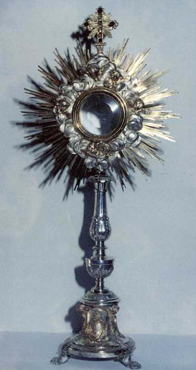 ostensorio - bottega napoletana (fine/inizio secc. XIX/ XX)