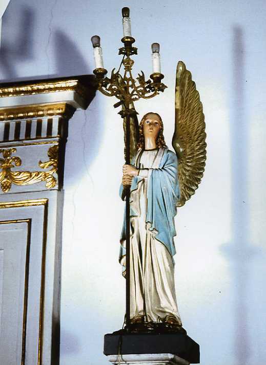 angelo (candelabro - a statua) - bottega napoletana (fine/inizio secc. XIX/ XX)