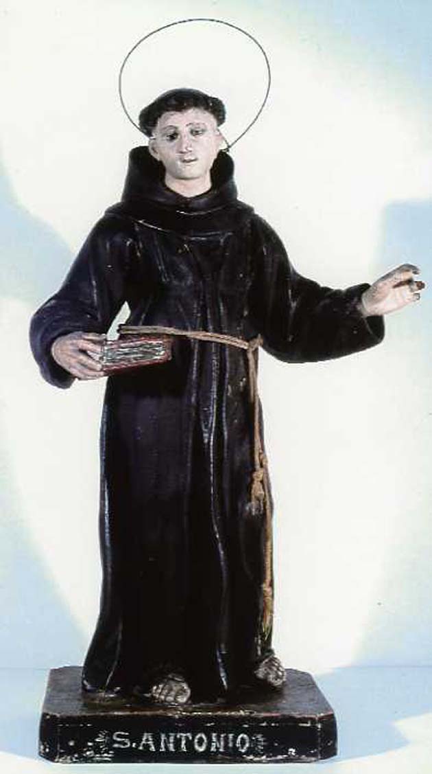 Sant'Antonio da Padova (scultura) - bottega napoletana (fine/inizio secc. XVIII/ XIX)