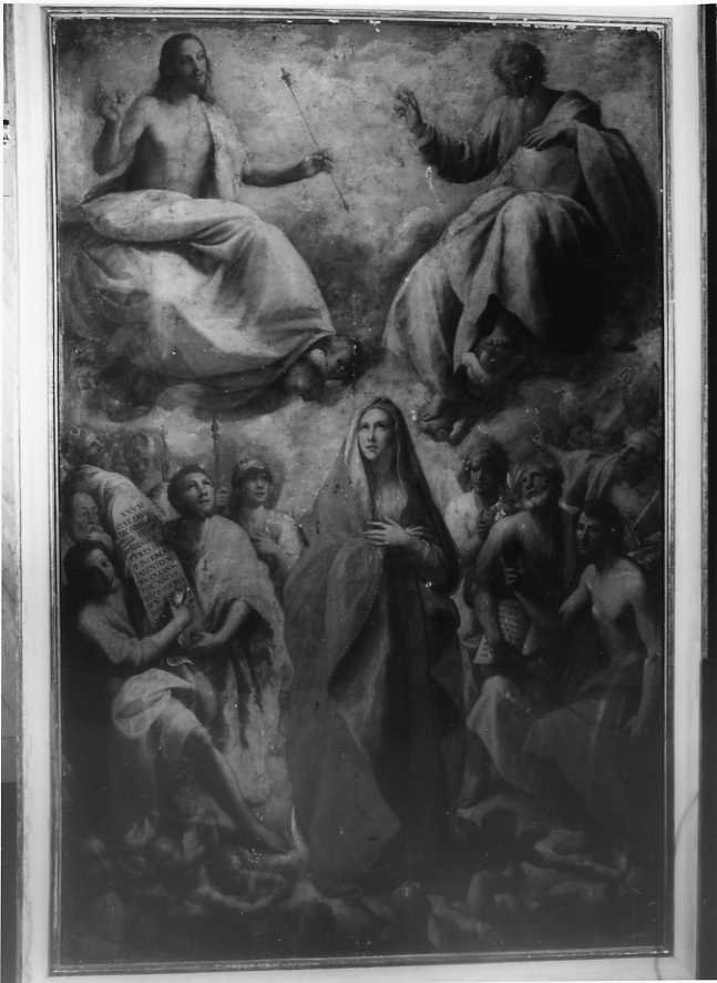 Madonna con altri personaggi (dipinto) di Santafede Fabrizio (sec. XVI)