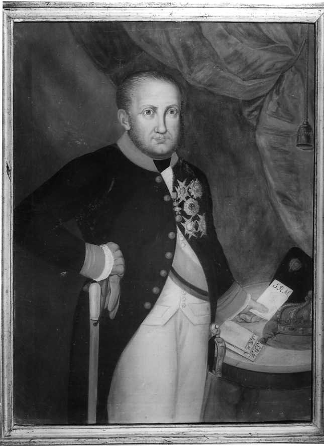 ritratto di Ferdinando II di Borbone (dipinto) - ambito campano (sec. XIX)