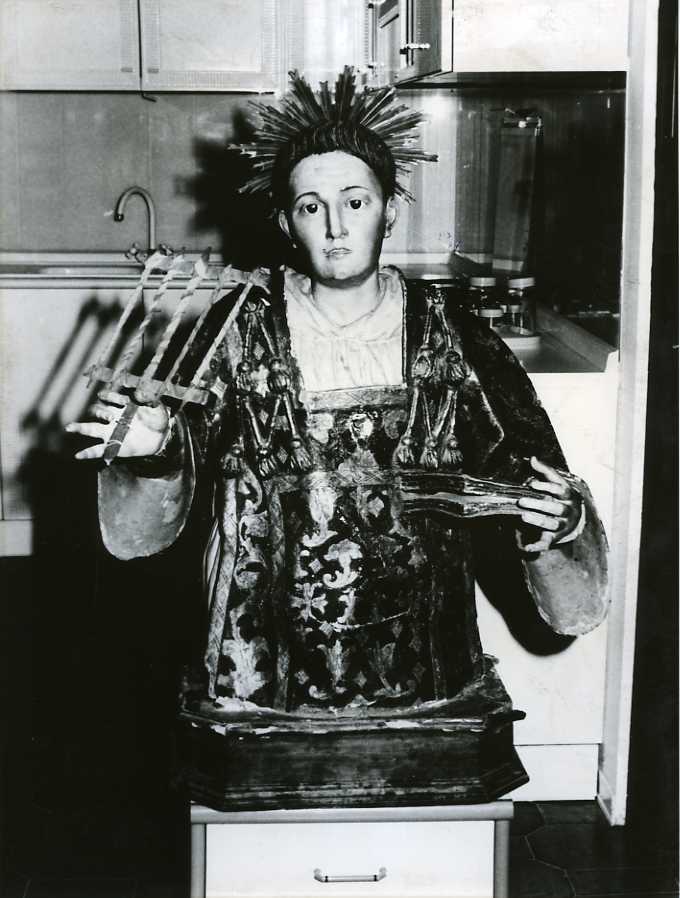 San Lorenzo (scultura processionale) - bottega campana (seconda metà sec. XVIII)