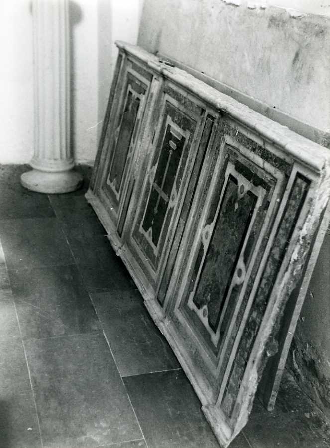 paliotto - a pannello architettonico - bottega campana (sec. XVIII)