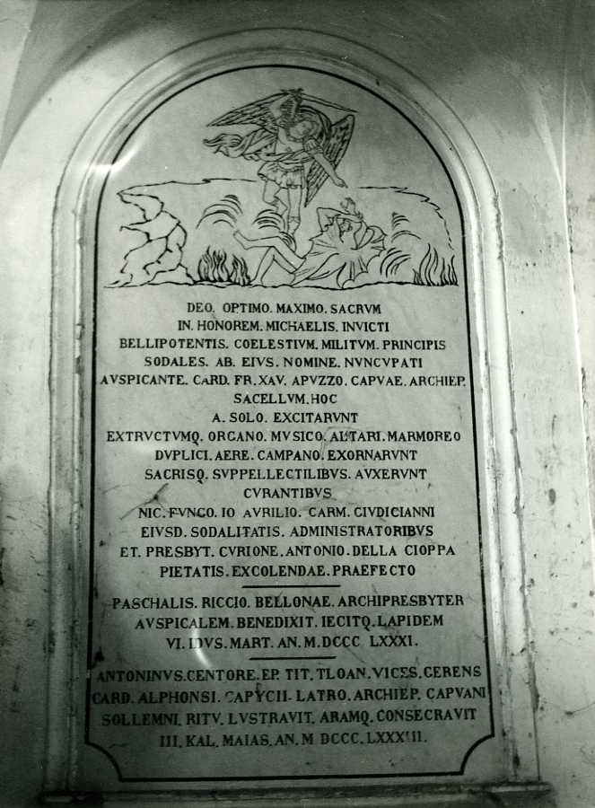 lapide documentaria di Riccio Pasquale (ultimo quarto sec. XIX)