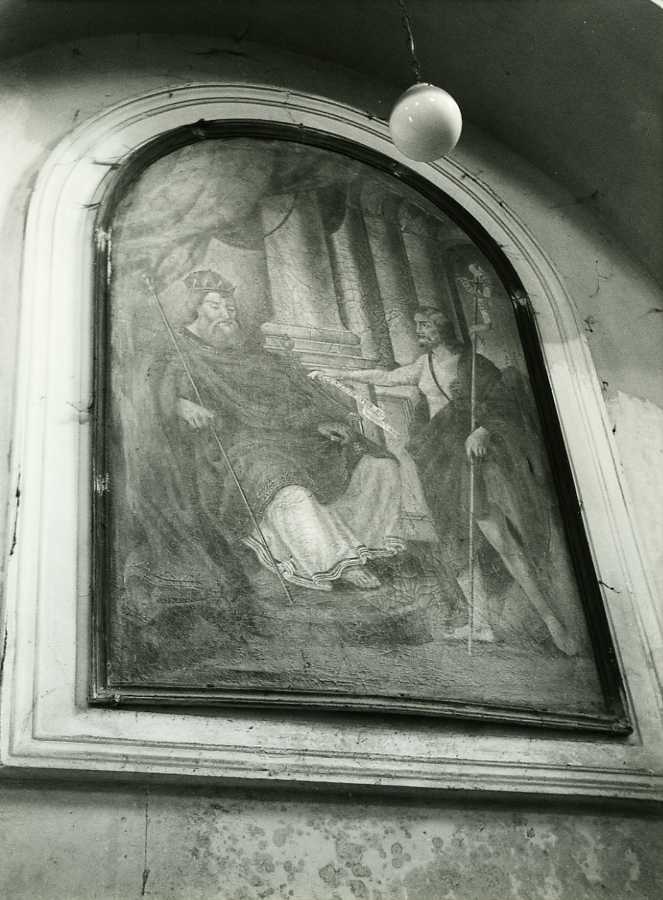 San Giovanni Battista davanti ad Erode (dipinto) di Viggiano Carlo (sec. XIX)