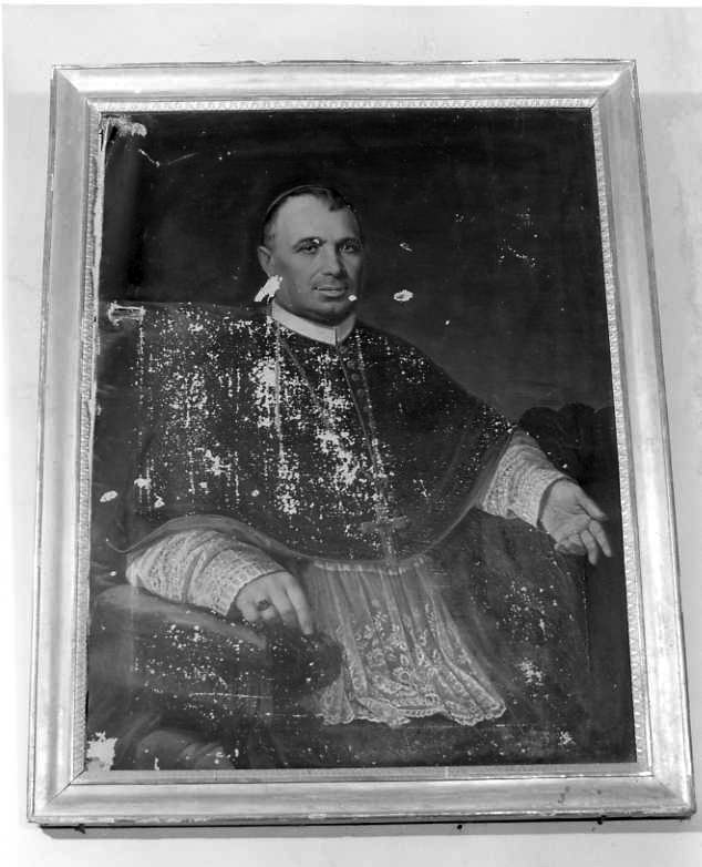 ritratto a mezza figura di prelato (dipinto) - ambito campano (sec. XIX)