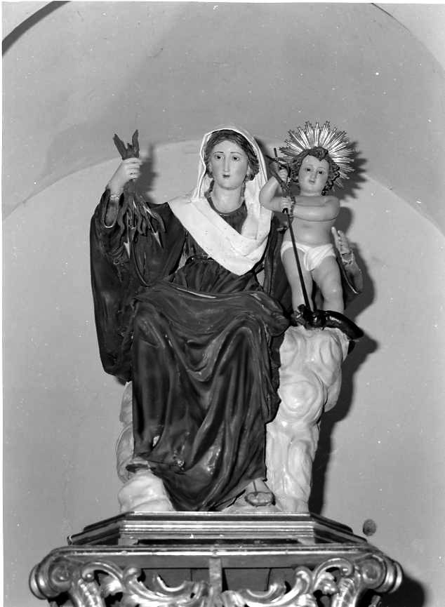 Madonna con Bambino (gruppo scultoreo) - bottega campana (sec. XIX)