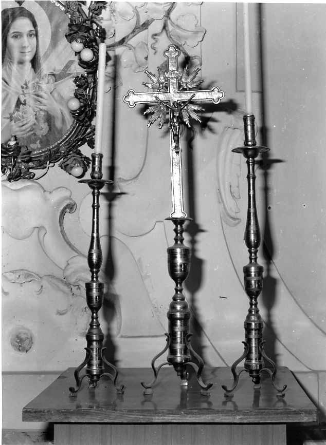 Cristo crocifisso (croce d'altare, serie) - bottega campana (seconda metà sec. XIX)