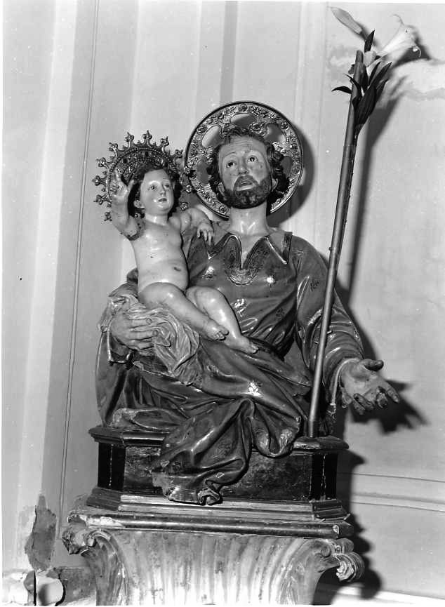 San Giuseppe e Gesù Bambino (scultura processionale) - bottega campana (prima metà sec. XVIII)