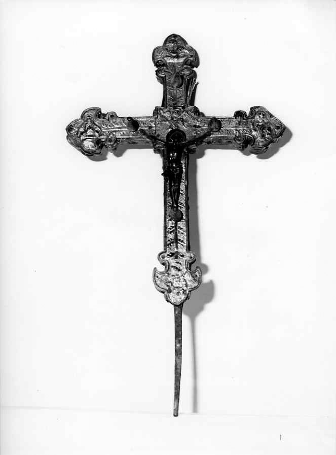 Cristo crocifisso (croce processionale) - bottega campana (fine sec. XIX)