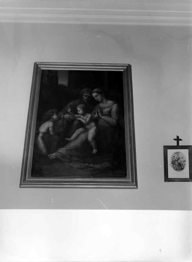 Madonna con Gesù Bambino San Giovanni Battista bambino e Sant'Elisabetta (dipinto) - ambito campano (fine/inizio secc. XVIII/ XIX)