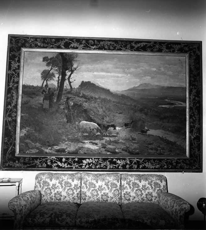 scena pastorale (dipinto) di Severino Vincenzo (sec. XIX)