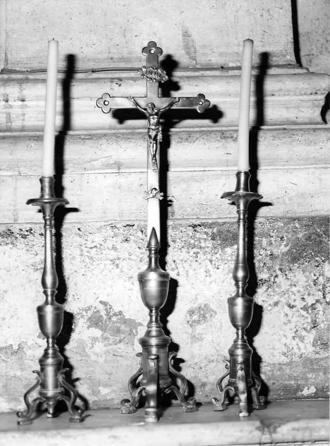 servizio d'altare, insieme - bottega campana (seconda metà sec. XIX)