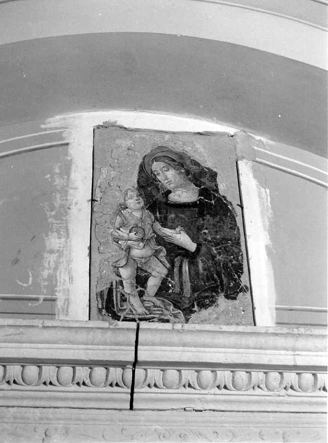 Madonna con Bambino (dipinto) di Cicino Francesco detto Francesco da Caiazzo (sec. XV)