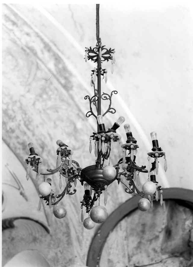 lampadario - a bracci, serie - bottega campana (prima metà sec. XX)