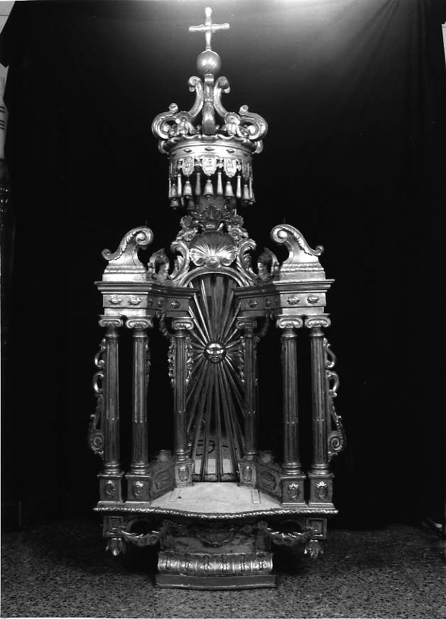 baldacchino - a corona - bottega campana (metà sec. XVIII)