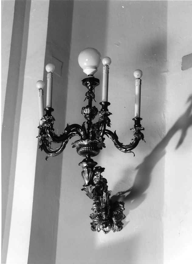 lampadario - a bracci, serie - bottega campana (inizio sec. XX)
