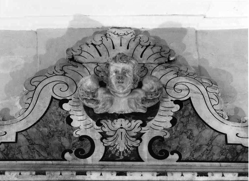 cherubino (decorazione plastica) - bottega campana (seconda metà sec. XVIII)