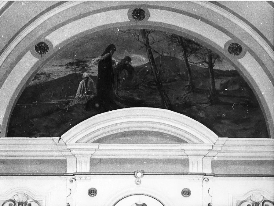 pie donne al sepolcro (dipinto) - ambito campano (fine sec. XIX)