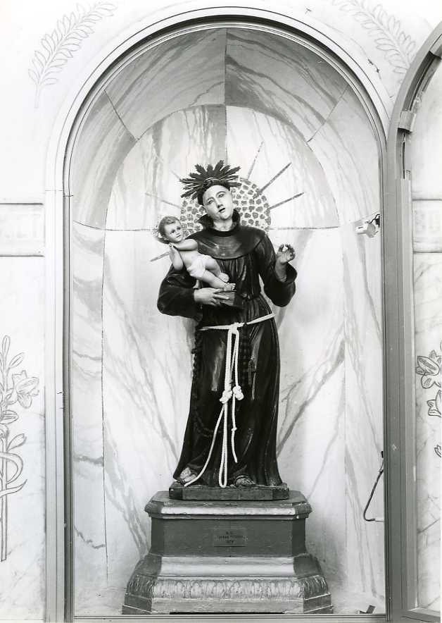 Sant'Antonio da Padova con il bambino (statua) - bottega campana (ultimo quarto sec. XIX)