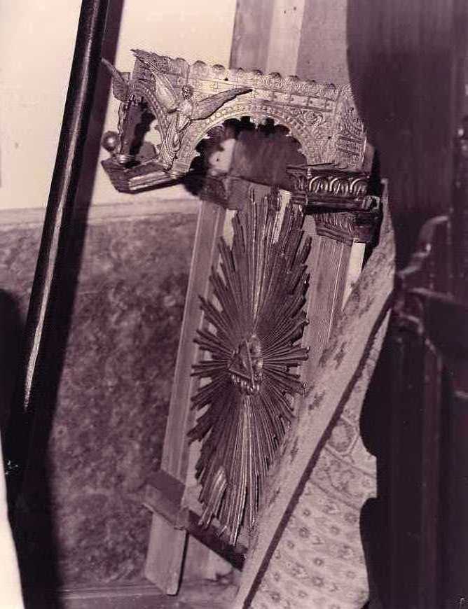 baldacchino di tronetto per esposizione eucaristica - bottega campana (fine/inizio secc. XIX/ XX)