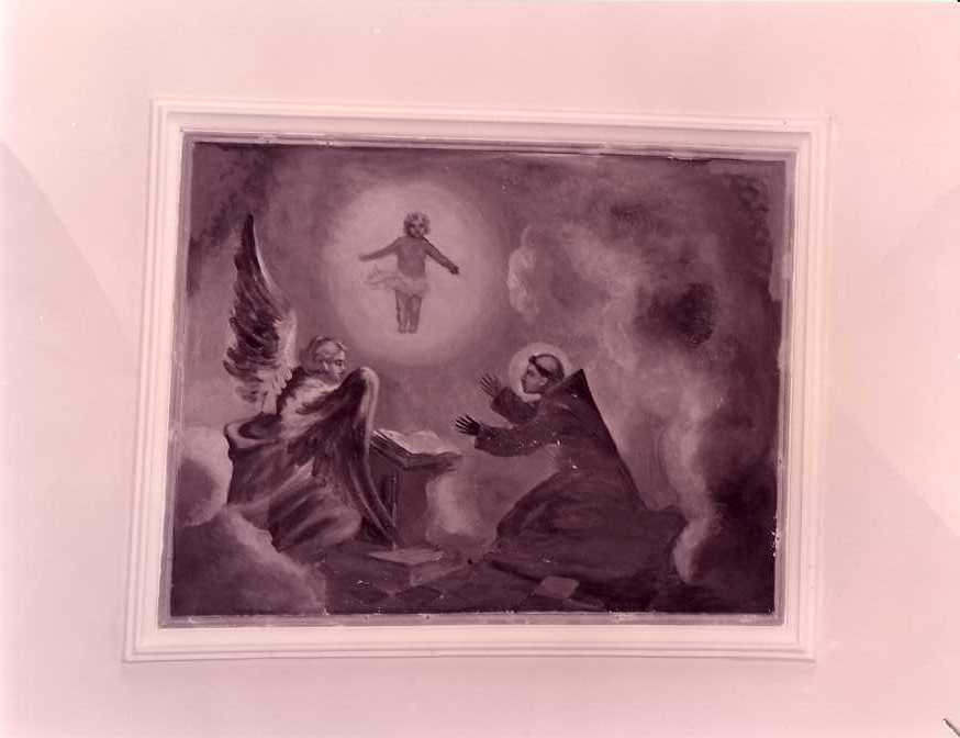 apparizione di Gesù Bambino a Sant'Antonio da Padova (dipinto) - ambito campano (fine/inizio secc. XIX/ XX)