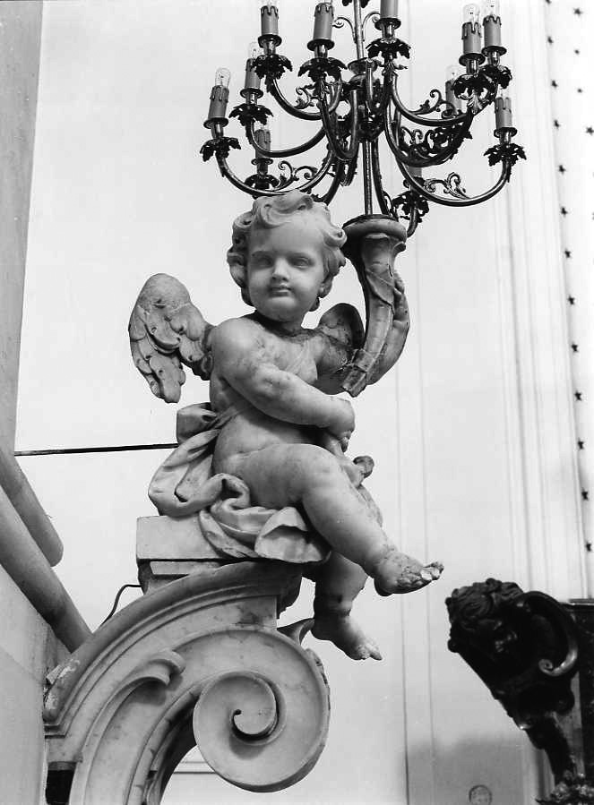 angioletto con cornucopia (statua, serie) - bottega napoletana (seconda metà sec. XVIII)