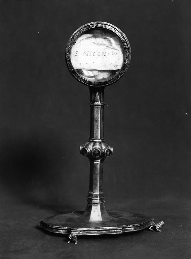 reliquiario-ostensorio - bottega napoletana (seconda metà sec. XIV)