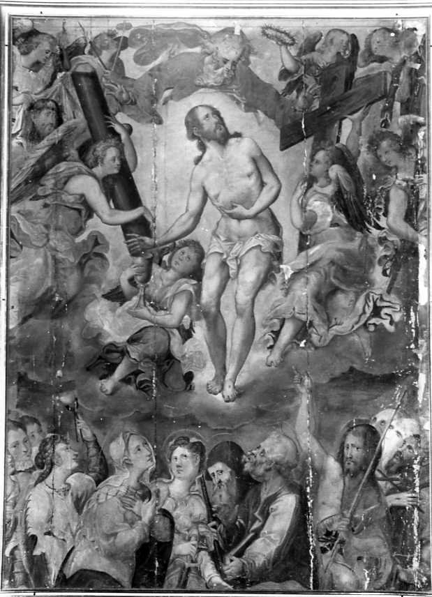 Cristo in gloria con simboli della Passione (dipinto) di Hovic Gaspar (attribuito) (sec. XVI)
