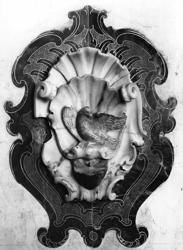 acquasantiera da parete - bottega campana (sec. XVIII)