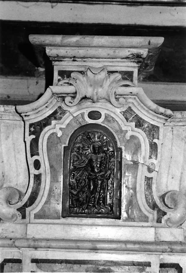 Cristo risorto (sportello di tabernacolo) - bottega campana (sec. XX)