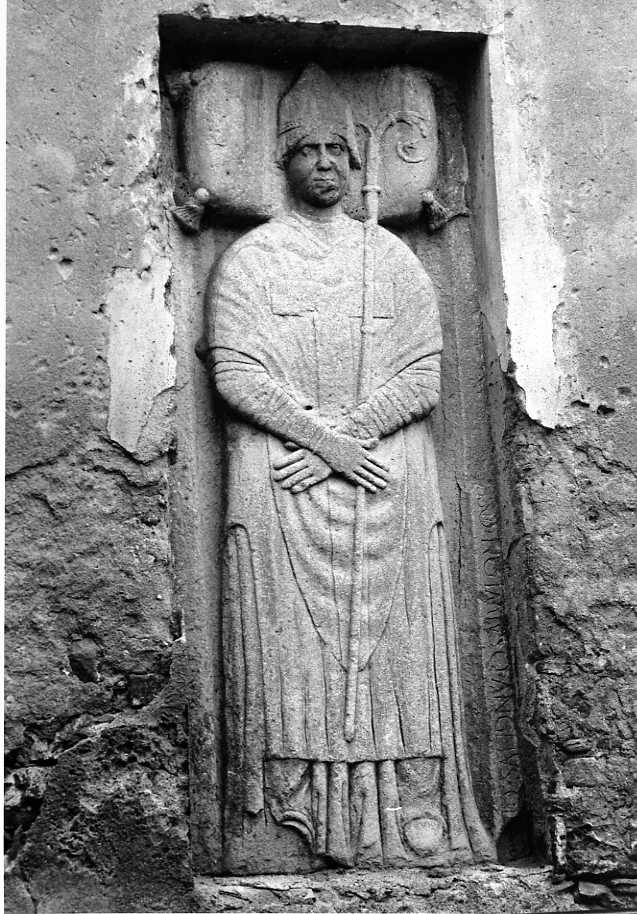 Santo vescovo (rilievo) - bottega campana (fine/inizio secc. XV/ XVI)