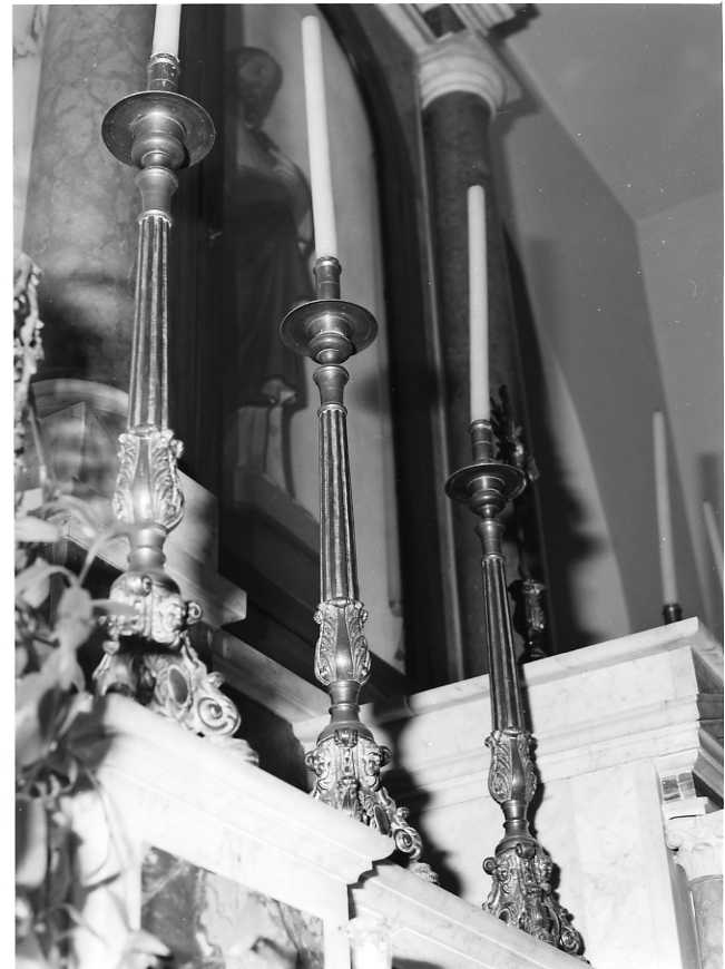 candeliere, serie - bottega campana (sec. XVIII)