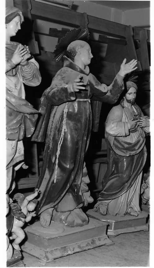 Santo francescano (statua) - bottega campana (sec. XIX)