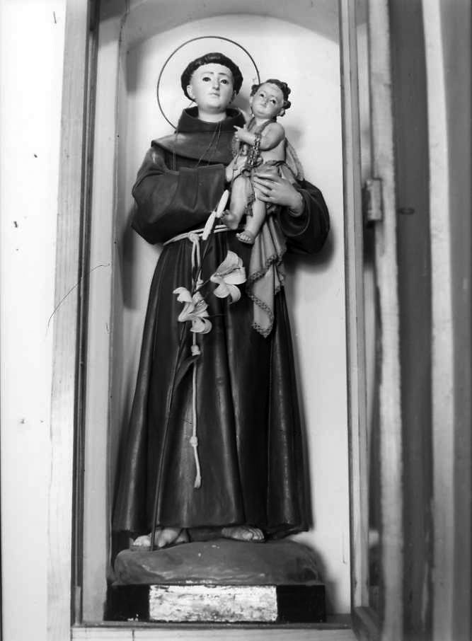 Sant'Antonio da Padova con il bambino (statua) - bottega campana (sec. XIX)