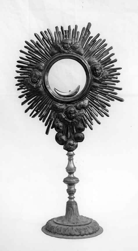 ostensorio - a raggiera - bottega campana (sec. XVIII)