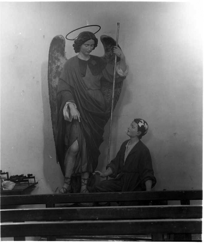 Tobia e San Raffaele arcangelo (gruppo scultoreo) - bottega campana (sec. XIX)