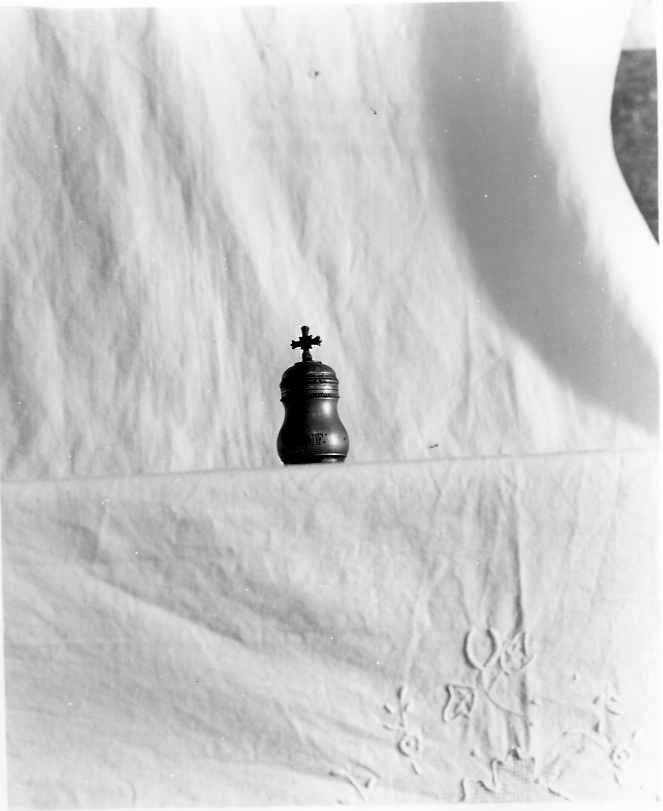 vasetto per l'olio degli infermi - bottega campana (inizio sec. XX)