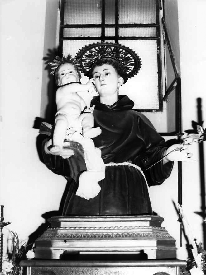 Sant'Antonio da Padova con il bambino (scultura) - bottega campana (sec. XIX)