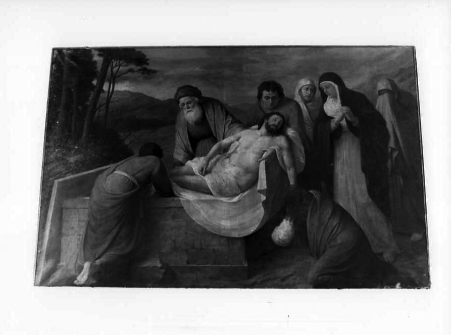 deposizione di Cristo nel sepolcro (dipinto) - ambito napoletano (sec. XIX)