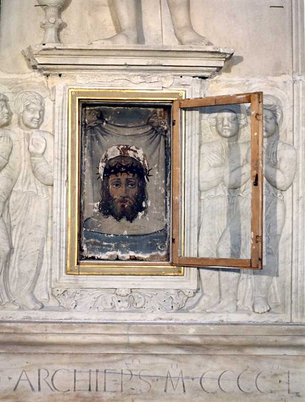 Cristo (dipinto, elemento d'insieme) - ambito campano (sec. XV)