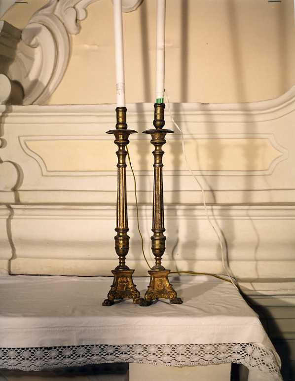 candelabro, serie - bottega napoletana (sec. XVIII)