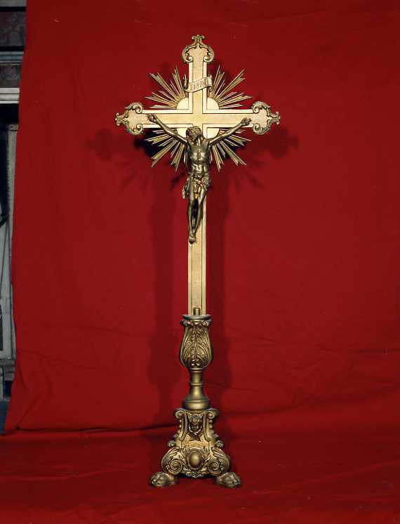 Cristo crocifisso (croce d'altare) - bottega campana (sec. XVIII)