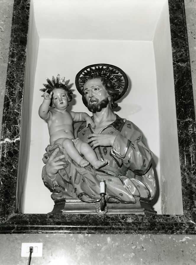 San Giuseppe e Gesù Bambino (scultura processionale) - bottega campana (sec. XIX)