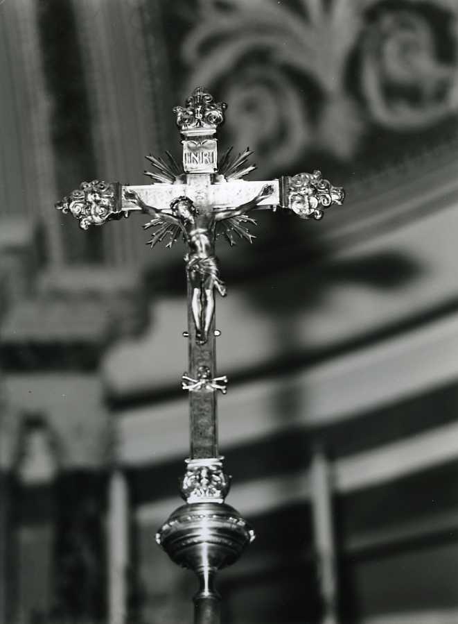 Cristo crocifisso (croce processionale) - bottega campana (sec. XVIII)