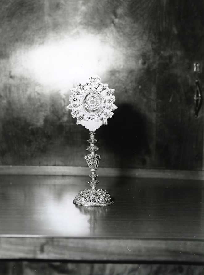 reliquiario - a ostensorio - bottega campana (sec. XIX)