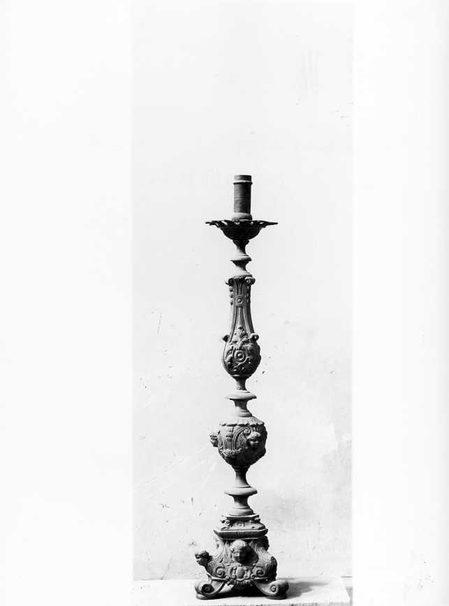 candeliere, serie - bottega campana (inizio sec. XX)