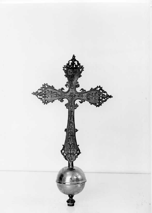 croce processionale, frammento - bottega campana (prima metà sec. XX)