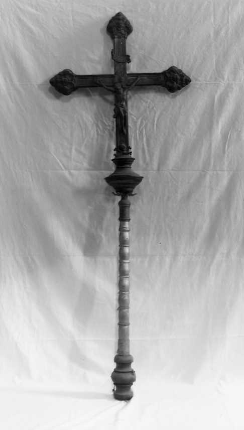 Cristo crocifisso (croce processionale) - bottega campana (sec. XIX)