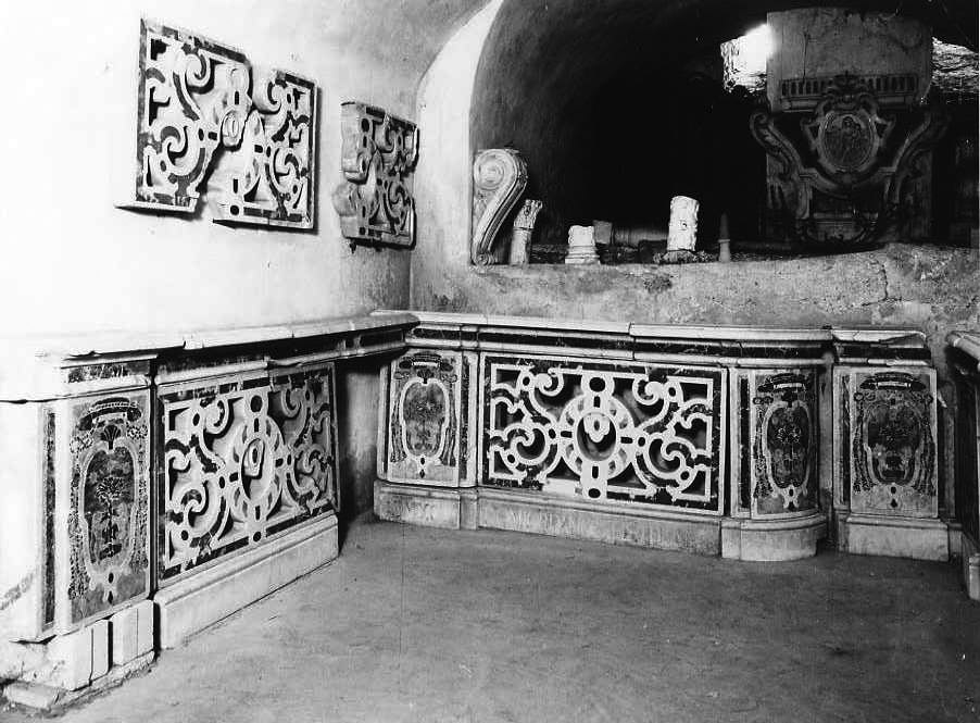 balaustrata, frammento - bottega campana (sec. XVIII)